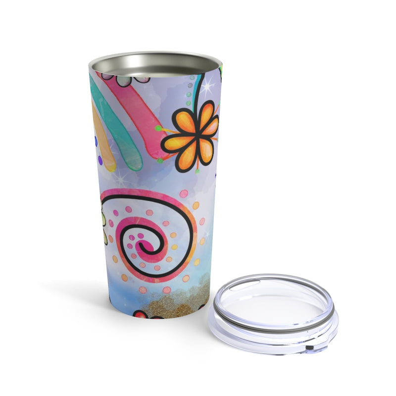 Rainbow Flower Tumbler 20oz