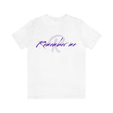 Remember Me Purple Logo Unisex Jersey Short Sleeve Tee