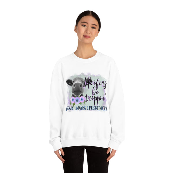 Heifers Be Trippin Unisex Heavy Blend™ Crewneck Sweatshirt