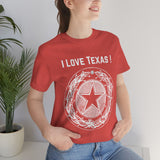 I Love Texas Unisex Jersey Short Sleeve Tee