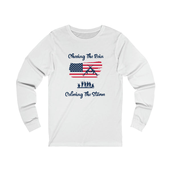 Chasing The Rain American Flag Unisex Jersey Long Sleeve Tee