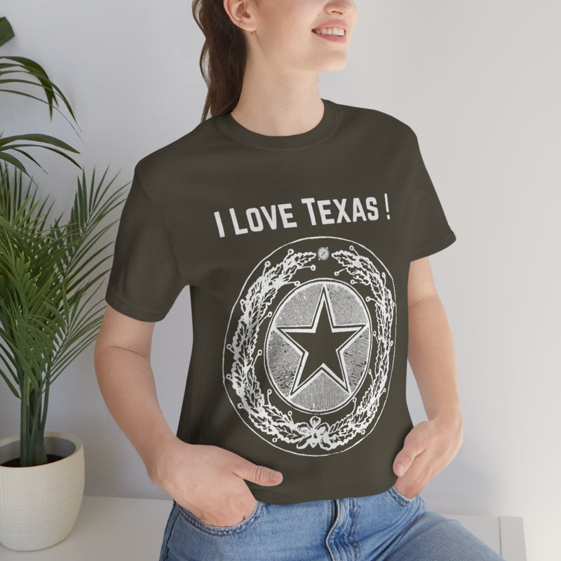 I Love Texas Unisex Jersey Short Sleeve Tee