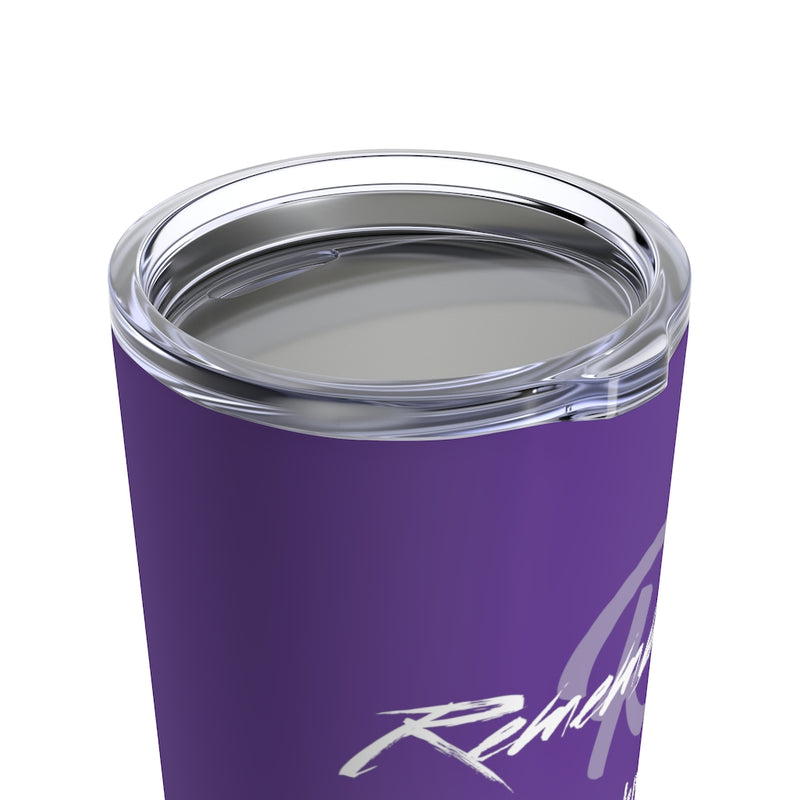 Remember Me White/Purple Kirsten Logo Tumbler 20oz