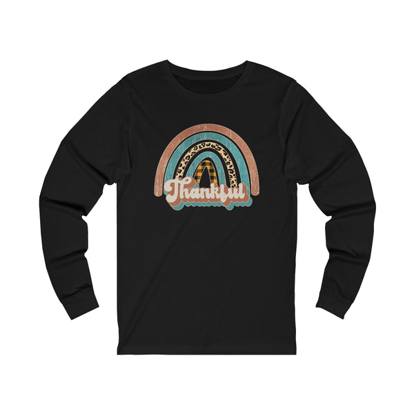 Thankful Rainbow Unisex Jersey Long Sleeve Tee