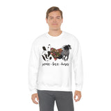 Peace Love Horses Unisex Heavy Blend™ Crewneck Sweatshirt