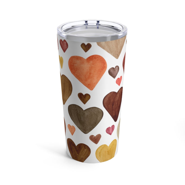 Watercolor Hearts Tumbler 20oz