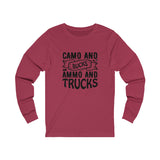 Camo And Bucks Unisex Jersey Long Sleeve Tee