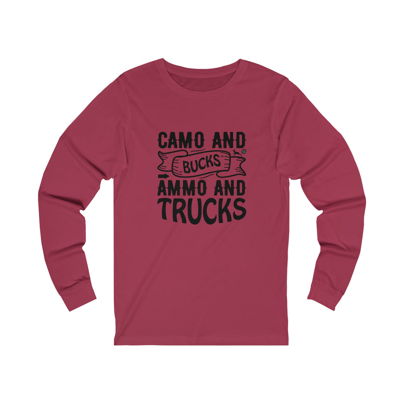 Camo And Bucks Unisex Jersey Long Sleeve Tee