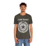 I Love Texas Unisex Jersey Short Sleeve Tee