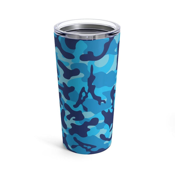 Blue Camo Tumbler 20oz - Remember Me by Kirsten Leigh