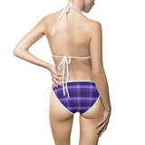 Purple Plaid Women's Bikini Swimsuit