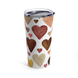 Watercolor Hearts Tumbler 20oz