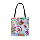 Rainbow Floral AOP Tote Bag