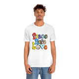 Peace Hope Love Unisex Jersey Short Sleeve Tee