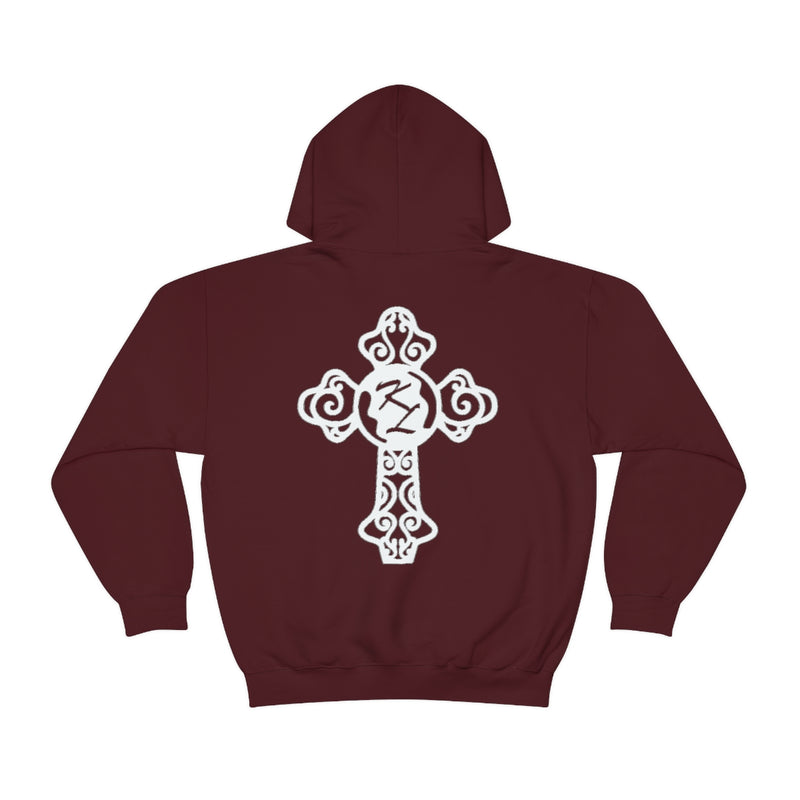 Kirsten White Cross Unisex Heavy Blend™ Hooded Sweatshirt