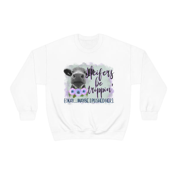 Heifers Be Trippin Unisex Heavy Blend™ Crewneck Sweatshirt